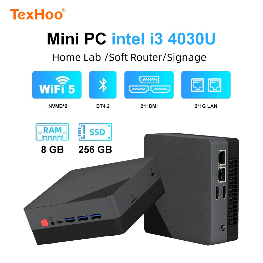 Texhoo MINI PC, Intel Core i3  - Memory Card Ssd incelemesi ve fiyatı