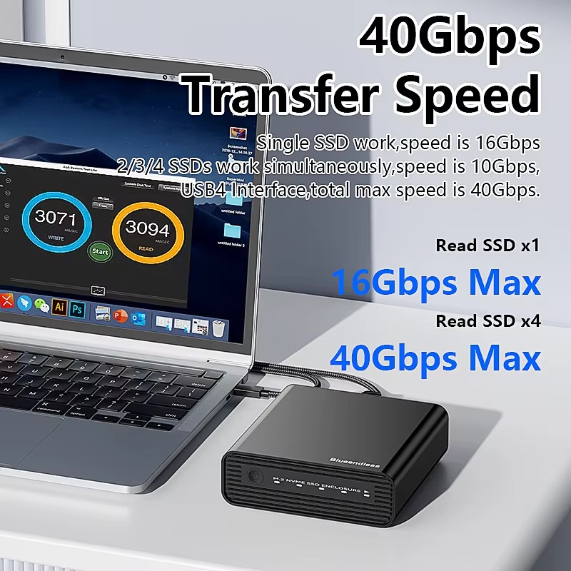 Alüminyum M2 4 Bölmeli USB4 Ha - Nvme Ssd incelemesi ve fiyatı